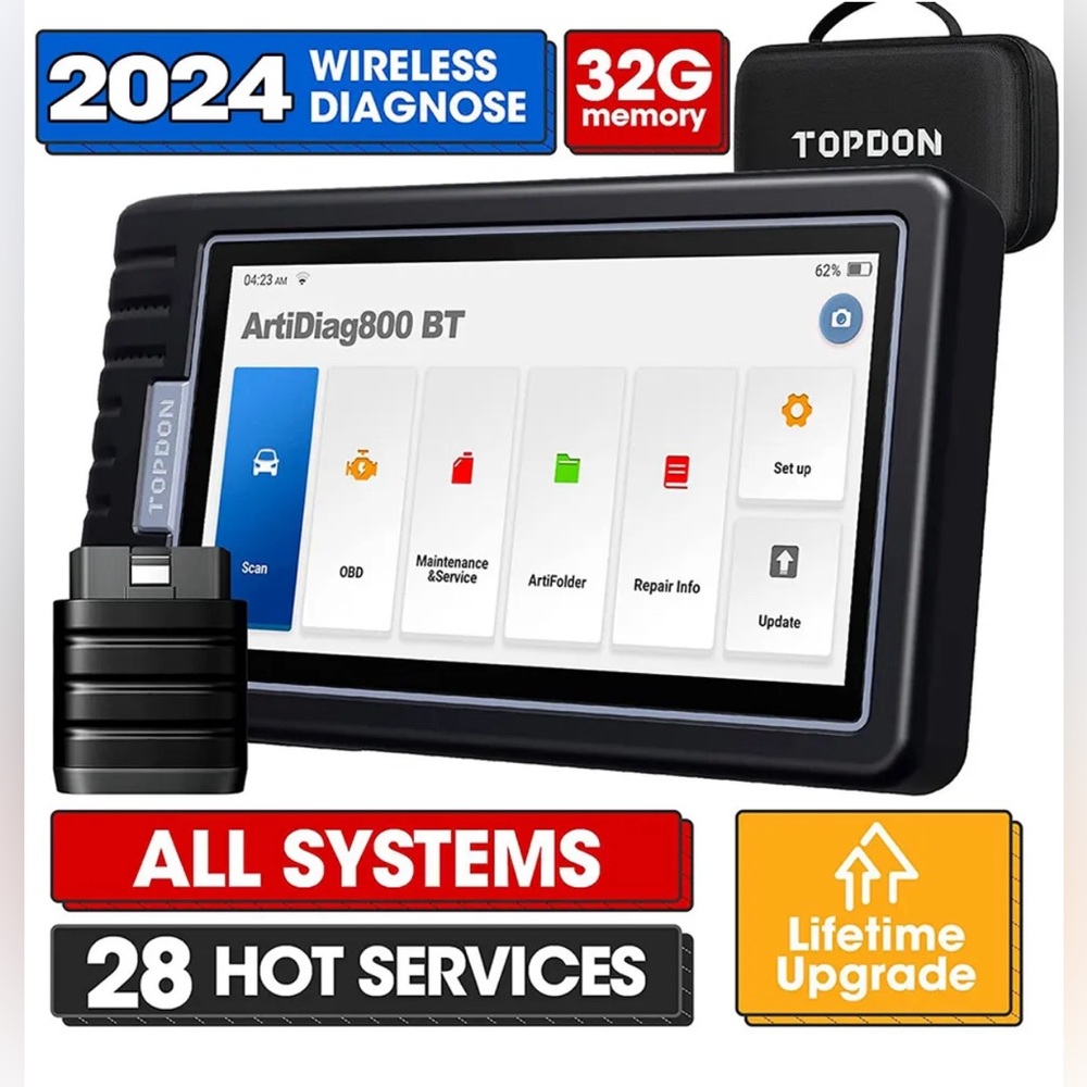 TOPDON AD800BT FULL System Car Diagnostic Tools Wireless Automotive Scanner